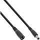 InLine® DC Verlängerungskabel, 5,5 x 2,1 mm, AWG 18, schwarz, 1 m