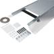 Hager BKFD400045 Floor duct flush with screed with film/sealing option steel 400x45-70 mm