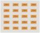 Siemens 5UH1085 labelling sheet with 20 adhesive labels in orange ZSV