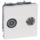 Legrand 078788 78788 TV/R-Enddose 2mod weiß Mosaic 78788