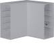 Hager FB9923047030 inner corner base profile made of PVC for FB 100x230 mm stone grey