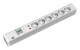 Bachmann 333.605 19´ 1HE PVC 6xSchuko 1xÜSS 1xSchalter Strom 2m Schuko