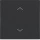 Hager WAW1002BM Wippe 1fach mit Aufdruck Symbol Pfeile A.x/C.x nachtschwarz matt