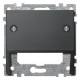 Merten 464614 angled outlet with labeling field, anthracite SYSTEM M