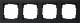GIRA 021409 cover frame 4f Gira E2 black