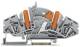 WAGO 282-821 2-conductor series-connectable disconnect terminal 0.2–6 mm² grey
