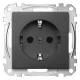 Merten MEG2300-0414 Socket outlet BRS, STK anthracite System M