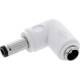 InLine® DC Adapter, 5,5 x 2,5 mm, Stecker/Buchse, gewinkelt, weiß