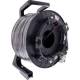 InLine® Netzwerk-Kabeltrommel Outdoor, Cat.6A RJ45 HARTING, 90m, schwarz