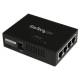 StarTech.com 4 Port Gigabit Midspan - PoE+ Injector - 802.3at and 802.3af - 52 V DC Output - Black