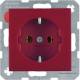 Berker 41431912 BER S1 Schuko Kombi mit Schraubklemmen rot matt
