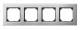Merten 475460 M-PLAN metal frame 4x, platinum Silver