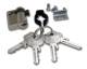 Triton RAX-MS-X72-X2 48,3 cm ( 19 Zoll )-Schrank, zbh. Ersatz, Schwenkhebelgriff, Metall, zbh. 1xPHZ, unterschiedliche Schlüssel
