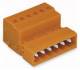 WAGO 231-634 4-pin male connector, 0.08-2.5 sq mm Pitch 5.08 mm Orange