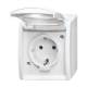 Busch Jaeger 2CKA002083A0834 20EW-54 socket outlet with flip cover ocean IP44 alpin white