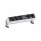 Bachmann Desk2 power strip, 3xsockets (CEE7), 2xABD, with supply cable 0.2m GST18, white