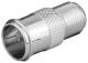 Goobay 11370 F-adapter: F-plug (Quick) > F-socket, adapter plug made of zinc