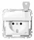 Merten MEG2315-0325 SCHUKO socket BRS folding. final various active white gl.SM