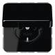 Jung CD1520BFKLSW SCHUKO Steckdose mit Klappdeckel schwarz