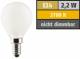 Muellerlicht ETT-1451904 LED Filament Tropfenlampe, E14, 2,2W, 250lm, 2700K, warmweiß, matt