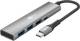 Goobay Slim 4-Port USB-Hub, USB-C™ auf USB-C™/USB-A, 5 Gb