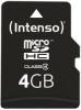 Intenso International 3403450 Intenso 4GB microSDHC Class 4 + SD adapter