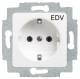 Busch Jaeger 2CKA002011A2902 BJ 20EUCQ/DV-214 Steckdose 50x50mm mit Aufdruck EDV Reflex SI alpinweiss