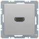 Berker 3315436084 High Definition Steckdose 90° Q.1/Q.3 alu samt lackiert