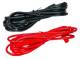 Chauvin Arnoux P01295094 Set of 2 safety test leads 3 m, angled-straight, red and black