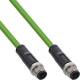InLine® Industrie Netzwerkkabel, M12 4pol D-kodiert Stecker/Stecker, PUR, 7,5m