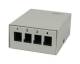 Keystone, Modulträger, Patchpanel für 4x TP-Modul, Aufputz, Metall, Lichtgrau, Synergy 21,