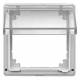 Merten 516960 516 960 intermediate ring m.Klappdeckel, transparent aluminum AQUADESIGN