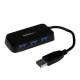 StarTech.com Portable 4 Port SuperSpeed Mini USB 3.0 Hub - Black - 4 Total USB Port(s)