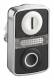 Schneider Electric ZB4BW7A1721 Schneider Doppeldrucktaster mit LM LED ws Bez.I flach/sw Bez.O flach