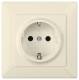 Siemens 5UB1583 safety socket 10 / 16A, DELTA line electro white 80x80mm