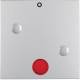 Berker 15771404 Wippe anschraubbar mit roter Linse und Aufdruck 0 Glas alu, matt