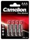 Micro battery CAMELION Plus alkaline 1.5 V, type AAA/LR03, blister of 4
