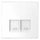 Merten MEG4572-6035 Central plate Schneider Connector 2-fold lotus white