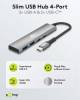 Goobay Slim 4-Port USB-Hub, USB-C™ auf USB-C™/USB-A, 5 Gb
