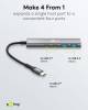 Goobay Slim 4-Port USB-Hub, USB-C™ auf USB-C™/USB-A, 5 Gb