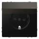 Merten MEG2314-6052 SCHUKO socket with hinged lid IP44 BRS StK Mochametallic