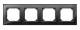 Merten 489403 glass frame 4-, M-PLAN onyx black