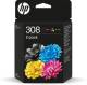 HP 6L6S6UE 308 Schwarz und dreifarbig Tintenpatrone