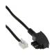 InLine® TAE-F Kabel, 6pol/4adrig, für Import, TAE-F Stecker / RJ11 Stecker, 3m