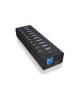 RaidSonic IB-AC6110 ICY BOX External Hub USB-B 3.0 zu 10x USB-A 3.0 mit Netzteil