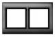 Merten 400214 AQUADESIGN frame 2gang anthracite,