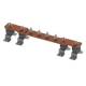 Erico EEB16C506D2A 16-way earthing bar with double disconnectors