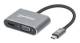 Manhattan 130691 USB-C auf HDMI & VGA 4in1 Konverter Power Delivery