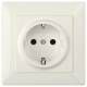 Siemens 5UB1582 safety socket 10 / 16A, DELTA line Titanium white 80x80mm
