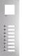 Hager RTQ108X front plate intercom mono 8 keys